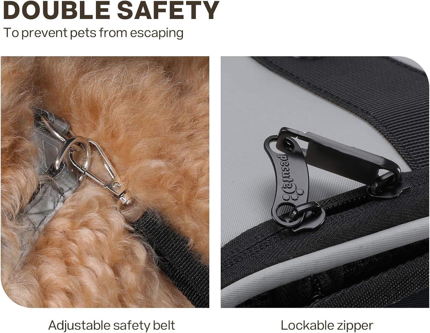 Pecute Große Katzen Rucksack Tragetasche Für Katzen & Kleine Hunde, Belüfteter & Robuster Haustier Rucksack Für Wandern, Camping, Reisen Leichtes, Ergonomisches Design, Grau