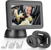 Baby Auto Kamera HD 1080P, 4,3'' Rücksitzkamera Mit Monitor, USB Plug-And-Play, Autospiegelkamera Nachtsicht Auto Spiegel Display Klare Sicht Für Den Rücksitz