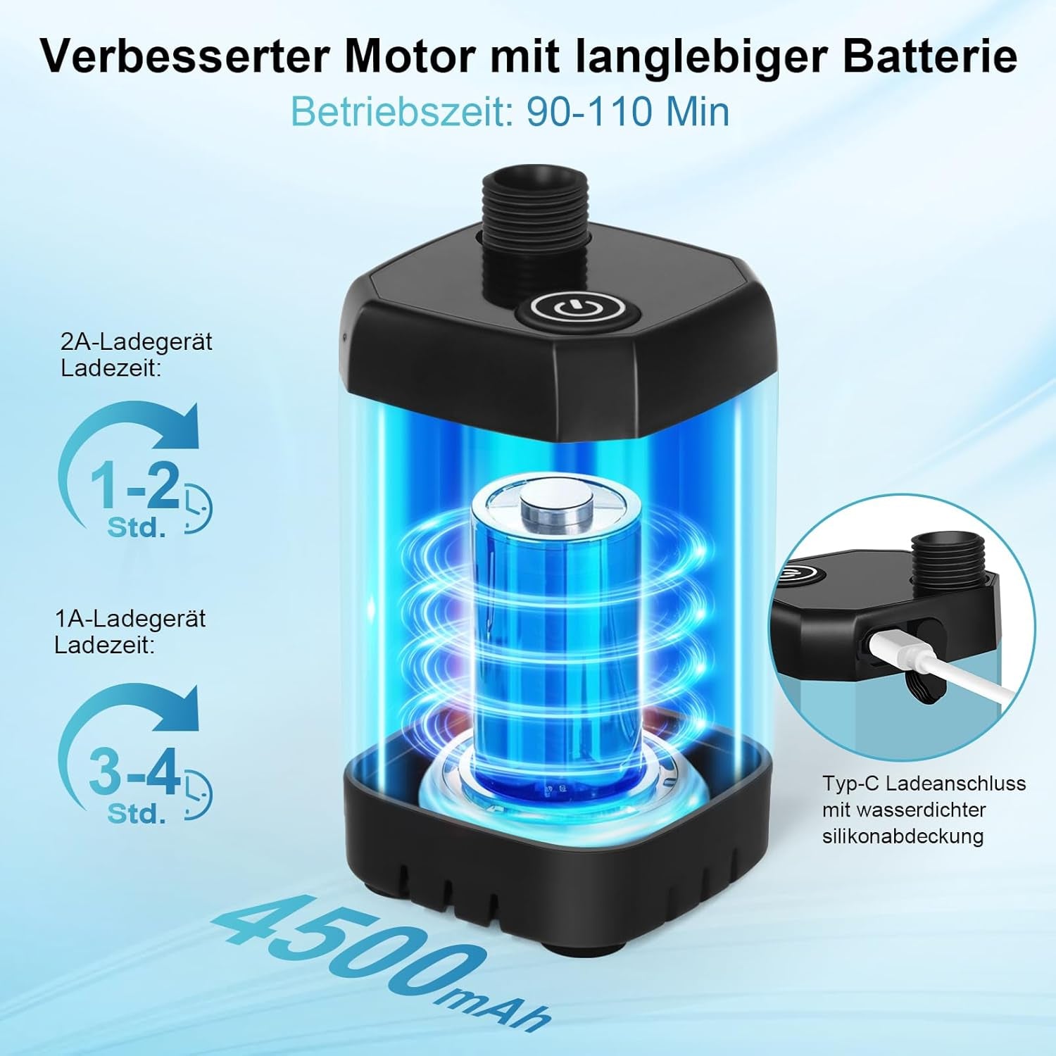 Autopkio Tragbare Campingdusche, Camping Dusche Akku Mit Pumpe Und Smart Display, Mobile Dusche Outdoor Set Mit Duschkopf Für Wandern Autowaschen Haustier Garten