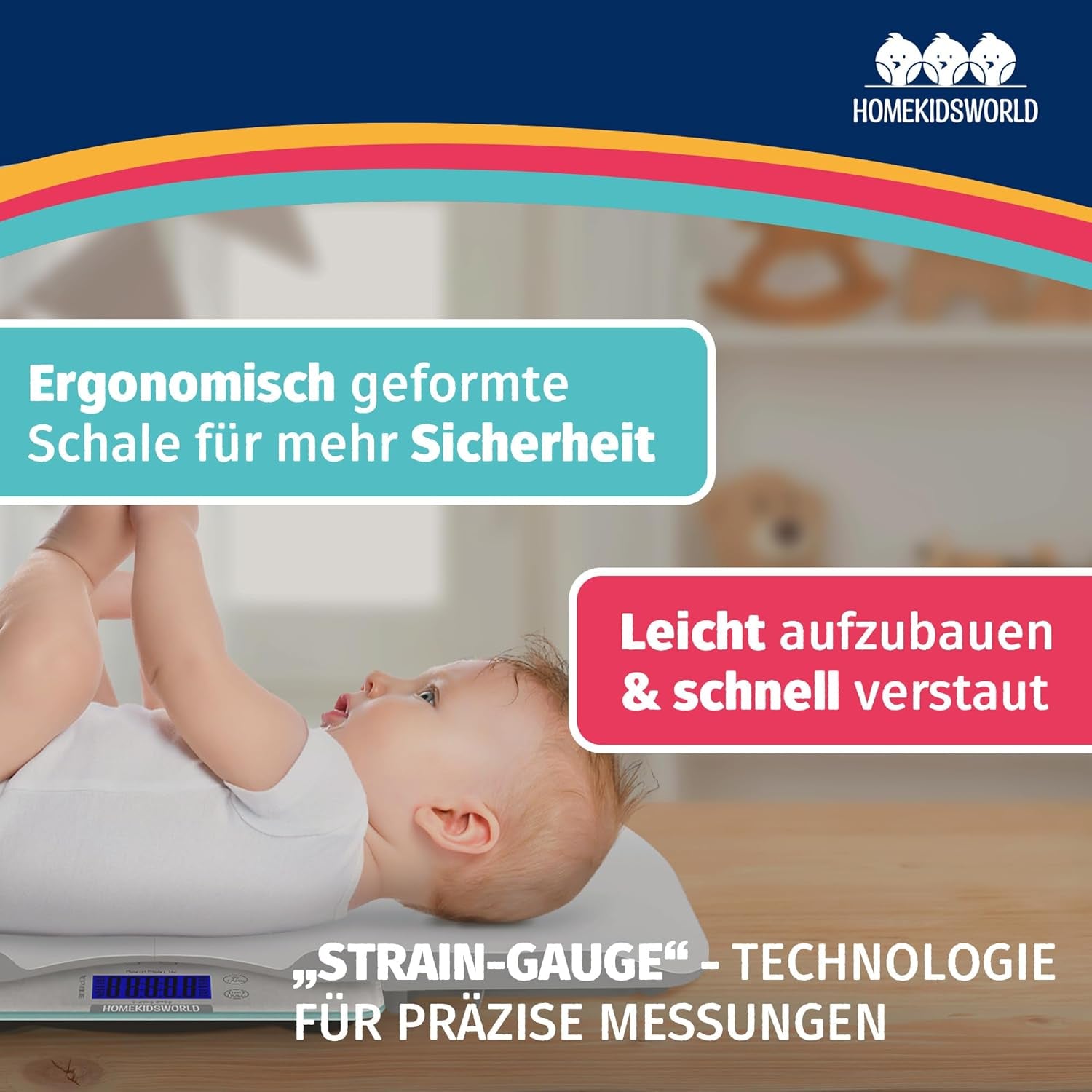 Homekidsworld Kombi-Waage Für Babys Und Erwachsene: Präzise Waage Für Babys Und Erwachsene, Personenwaage Digital Mit 50G Genauigkeit Von 0-180 Kg -, Körperwaage Ideal Für Neugeborene Als Babywaage