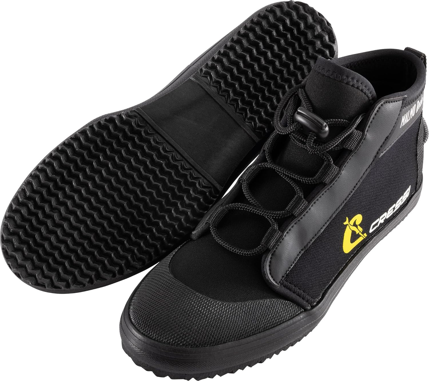 CRESSI Malmo Rock Boots 3Mm - Unisex Schuhe Neopren 3Mm Schwarz Mit Total Grip Hard Sole Maximaler Schutz Für Tauchen Und Verschiedene Wasseraktivitäten