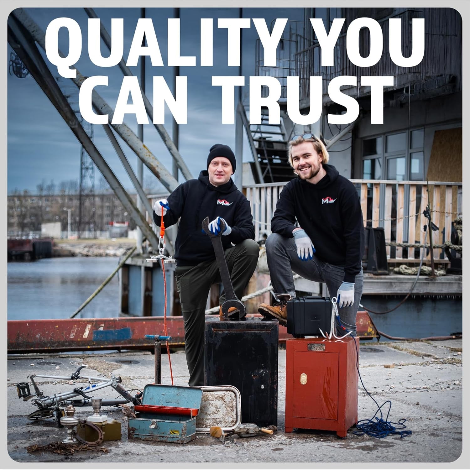 Magnetfischen Set - 250 KG - Ø75Mm - Neodym Magnet Mit Seil (20M) & Handschuhe - Magnet Fischen Angel - Ösenmagnet - Fishing Magnetangel - Magnetangeln Set