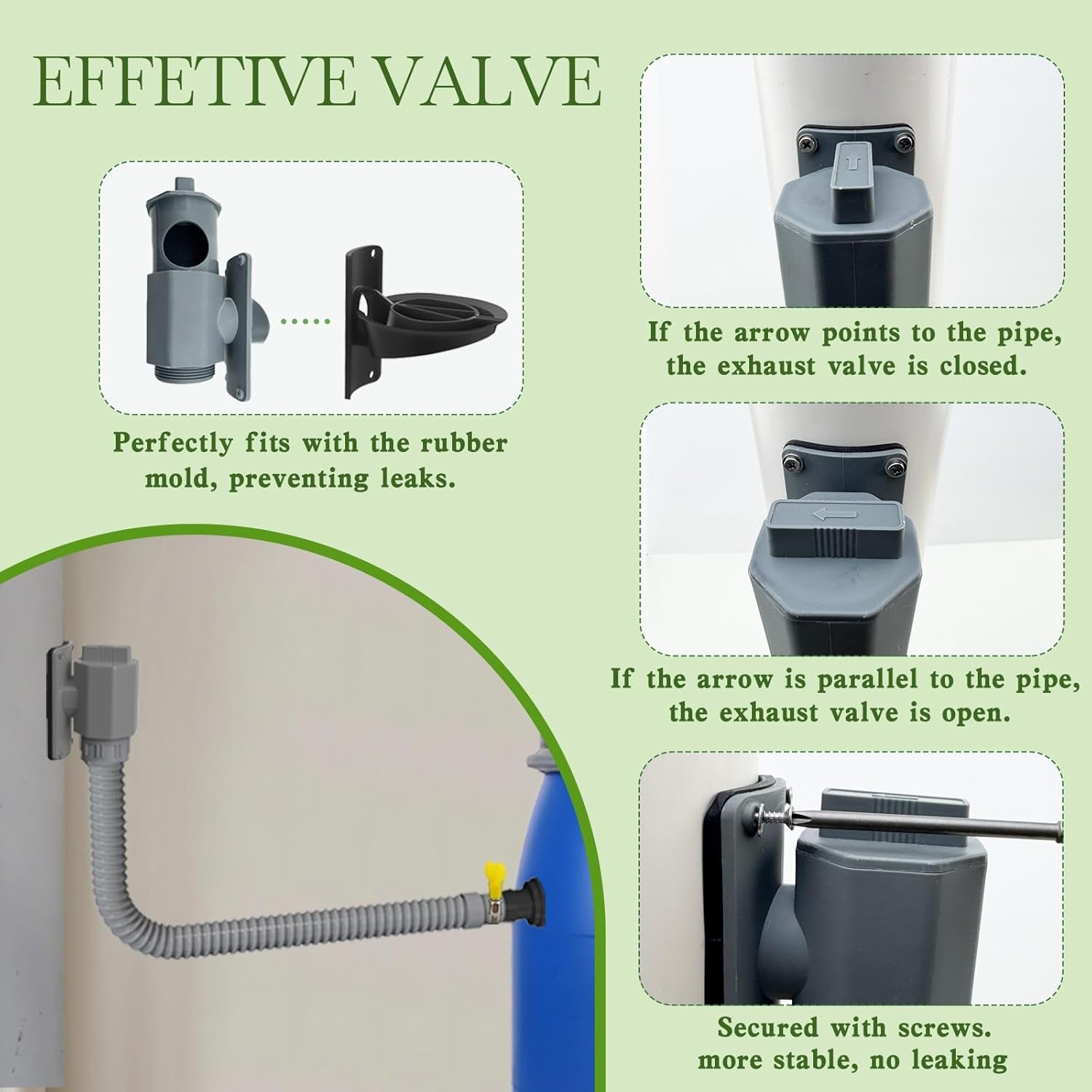 Regenwassersammler, 70-100Mm Fallrohr Regensammler Speedy, Regendieb Wasserfangsystem Mit 1M Schlauch, Regentonnen Anschluss Verbinder Set Mit Montagezubehör Für Dächer Bis 80 M²