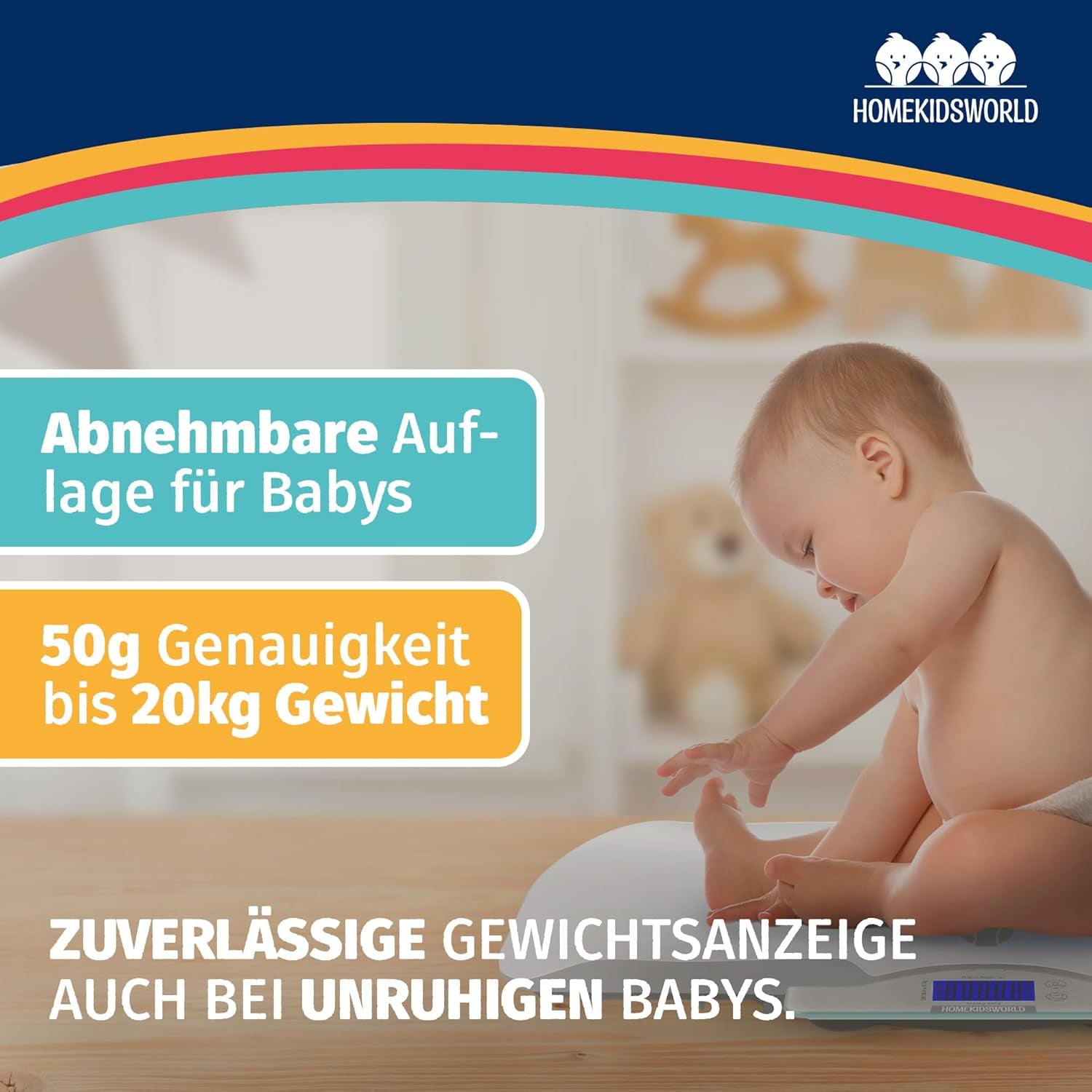 Homekidsworld Kombi-Waage Für Babys Und Erwachsene: Präzise Waage Für Babys Und Erwachsene, Personenwaage Digital Mit 50G Genauigkeit Von 0-180 Kg -, Körperwaage Ideal Für Neugeborene Als Babywaage