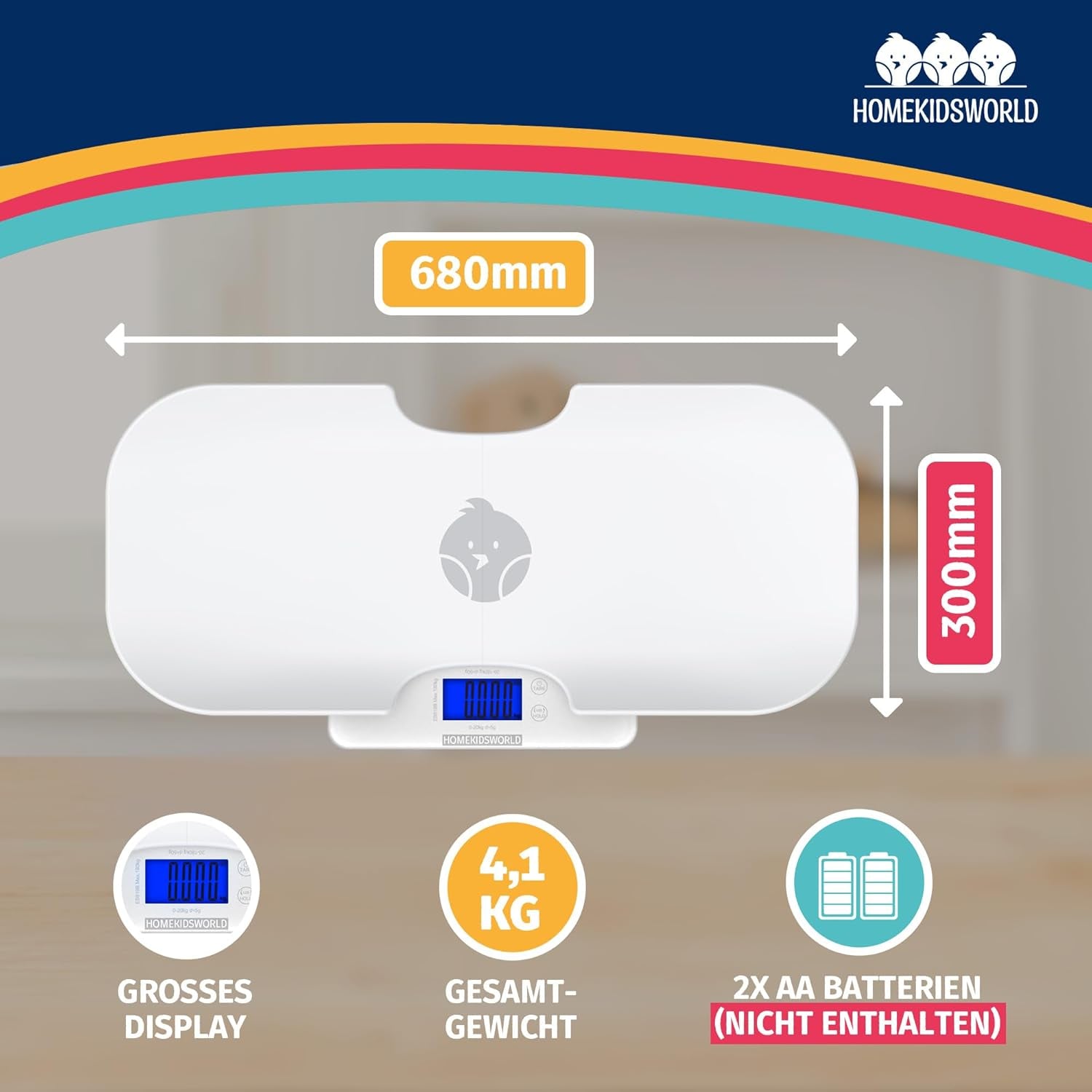 Homekidsworld Kombi-Waage Für Babys Und Erwachsene: Präzise Waage Für Babys Und Erwachsene, Personenwaage Digital Mit 50G Genauigkeit Von 0-180 Kg -, Körperwaage Ideal Für Neugeborene Als Babywaage