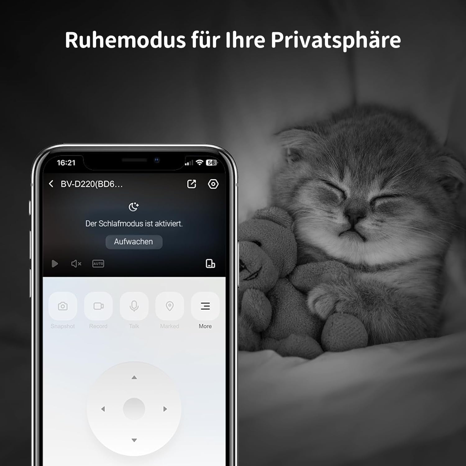 3K+3K (5MP+5MP) WLAN Kamera Mit Dual-Objektiv, Überwachungskamera Innen Mit Erkennung Von Person, Haustier Und Winkender Hand, Alexa Kamera Unterstützt Patrouillenmodus, 2-Wege-Audio D220