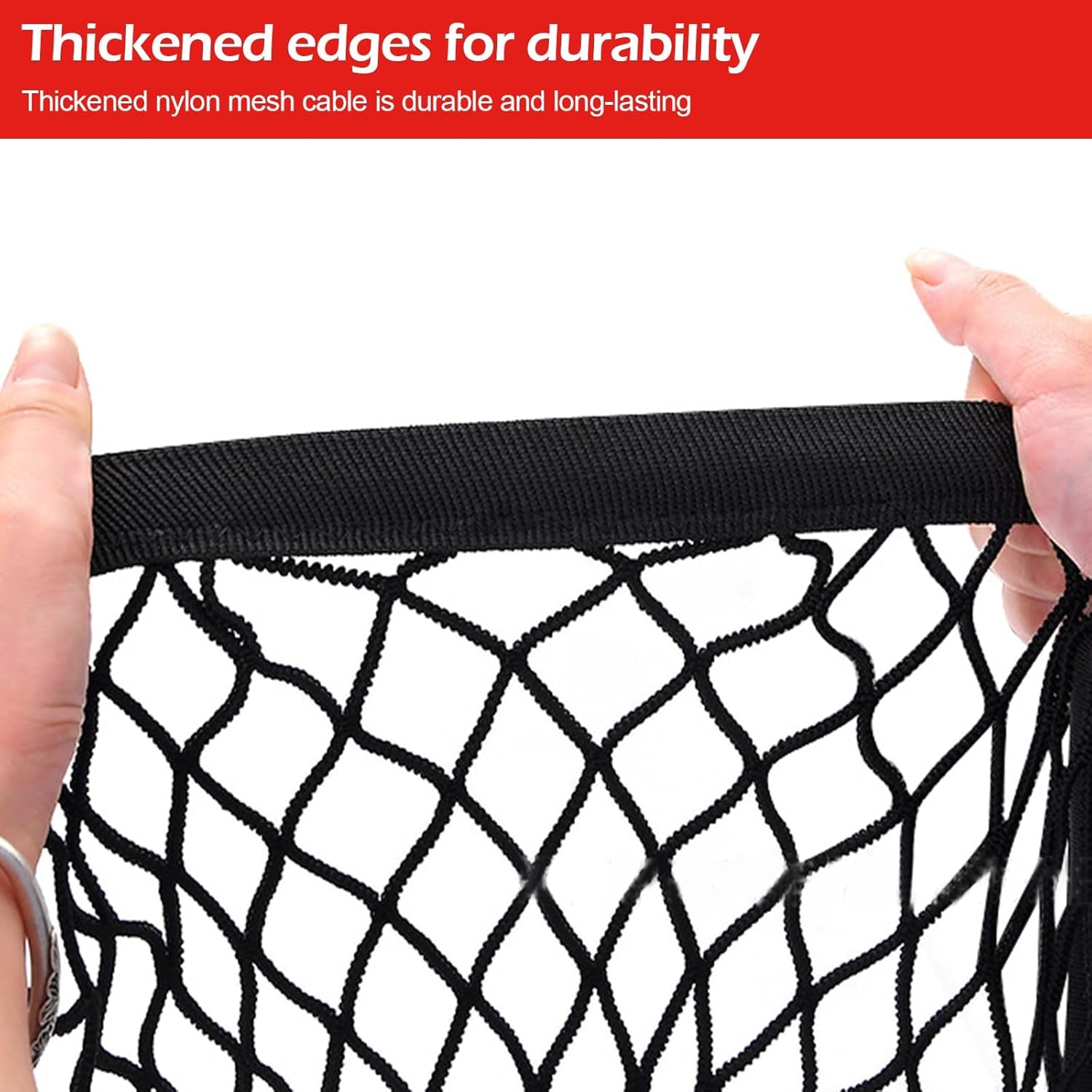 Hochelastisches Gepäcknetz Für Pickup-Trucks, Kofferraum Gepäcknetz & Anhängernetz, Auto-Gepäcknetz Mit Einhaken, Kofferraumnetztasche Für LKW, SUV, Usw (D, Doppelschicht)