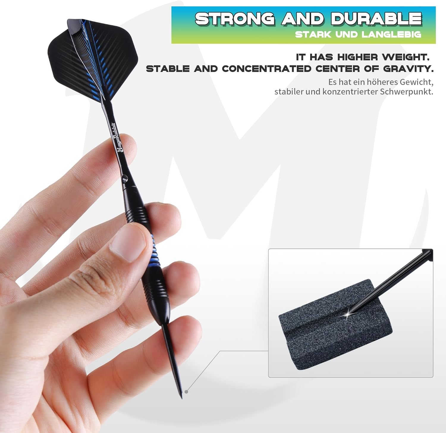 Dartpfeile Mit Metallspitze,12 Stück Steeldarts, 12 Aluminium Schaft Mit 24 Flights,Darts Zubehör. Profi Dartpfeile