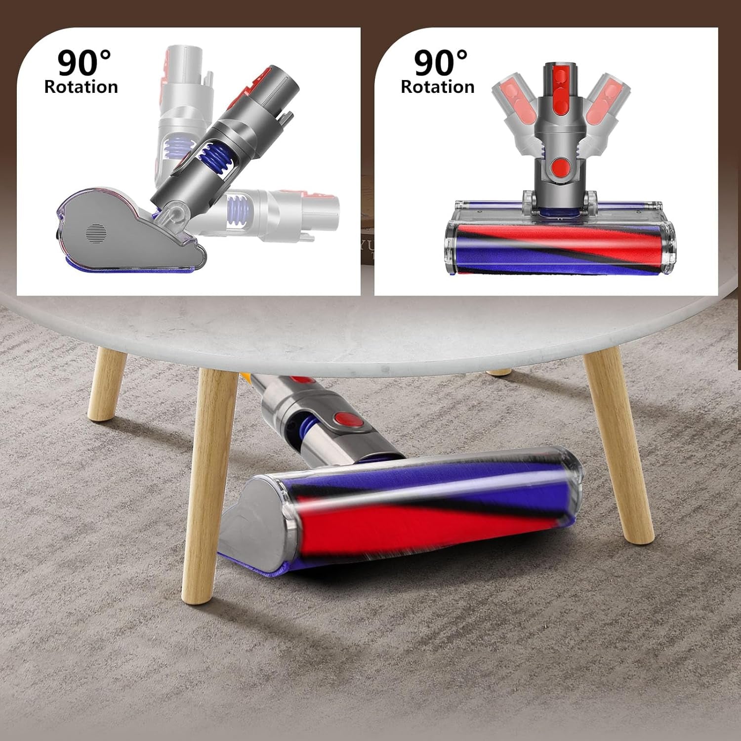 Softwalze Bodendüse Zubehör Für Dyson V8(SV10) V10(SV12) V11(SV14) V15 Staubsauger, Elektrischer Soft Roller Bürste Aufsatz Für Harte Böden