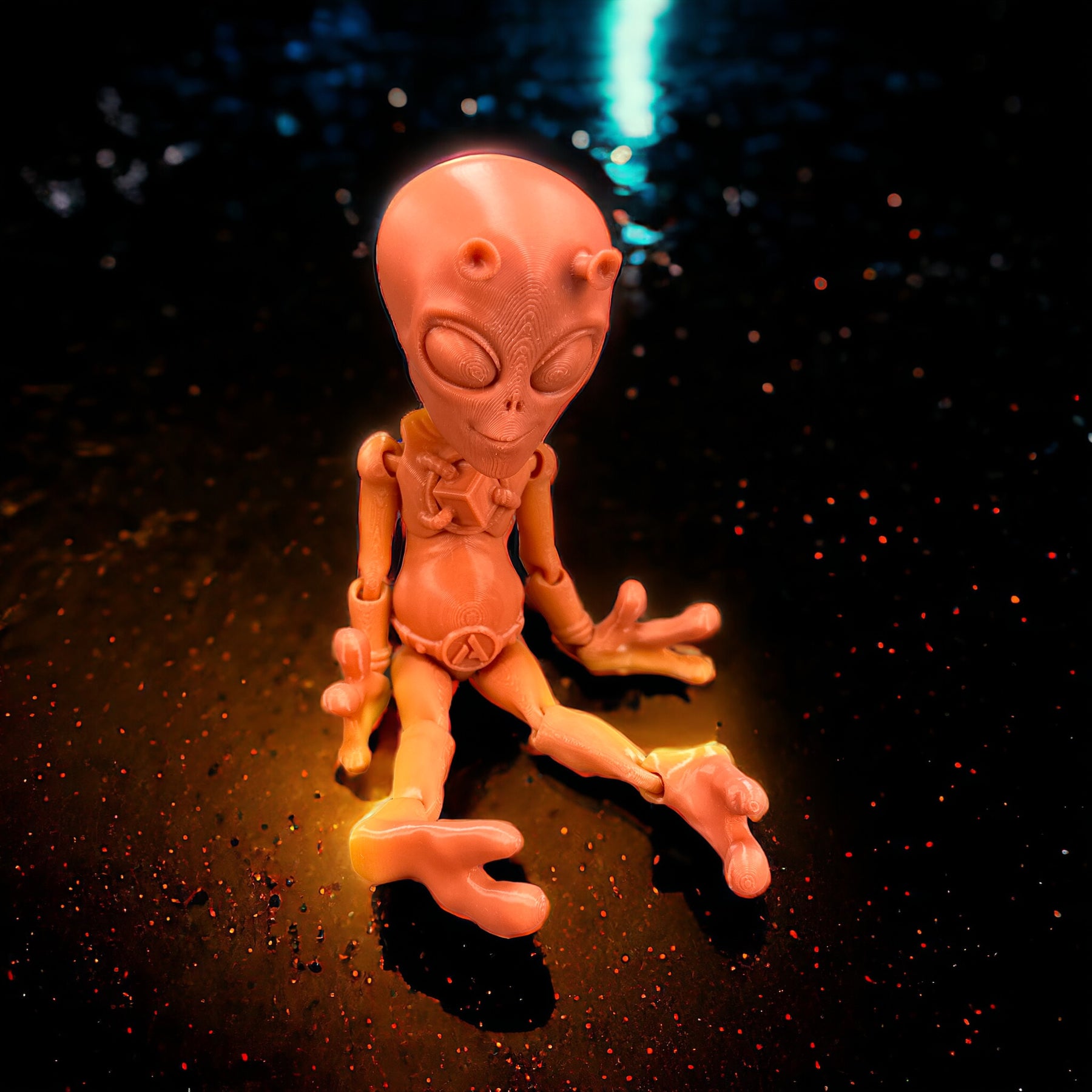 Flexibles Alien - Natürliches Spielzeug aus nachhaltigem 3D-Druck