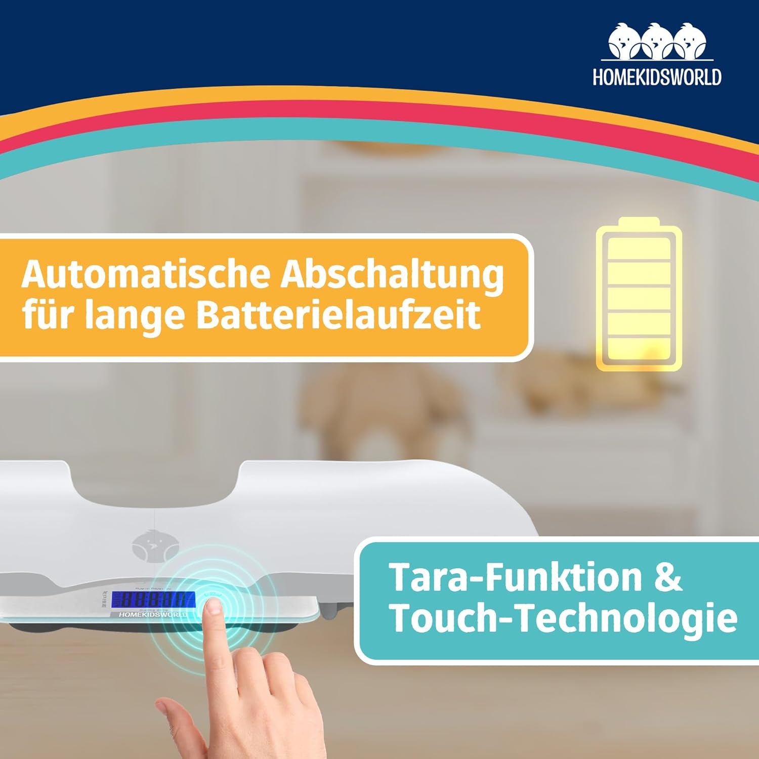 Homekidsworld Kombi-Waage Für Babys Und Erwachsene: Präzise Waage Für Babys Und Erwachsene, Personenwaage Digital Mit 50G Genauigkeit Von 0-180 Kg -, Körperwaage Ideal Für Neugeborene Als Babywaage