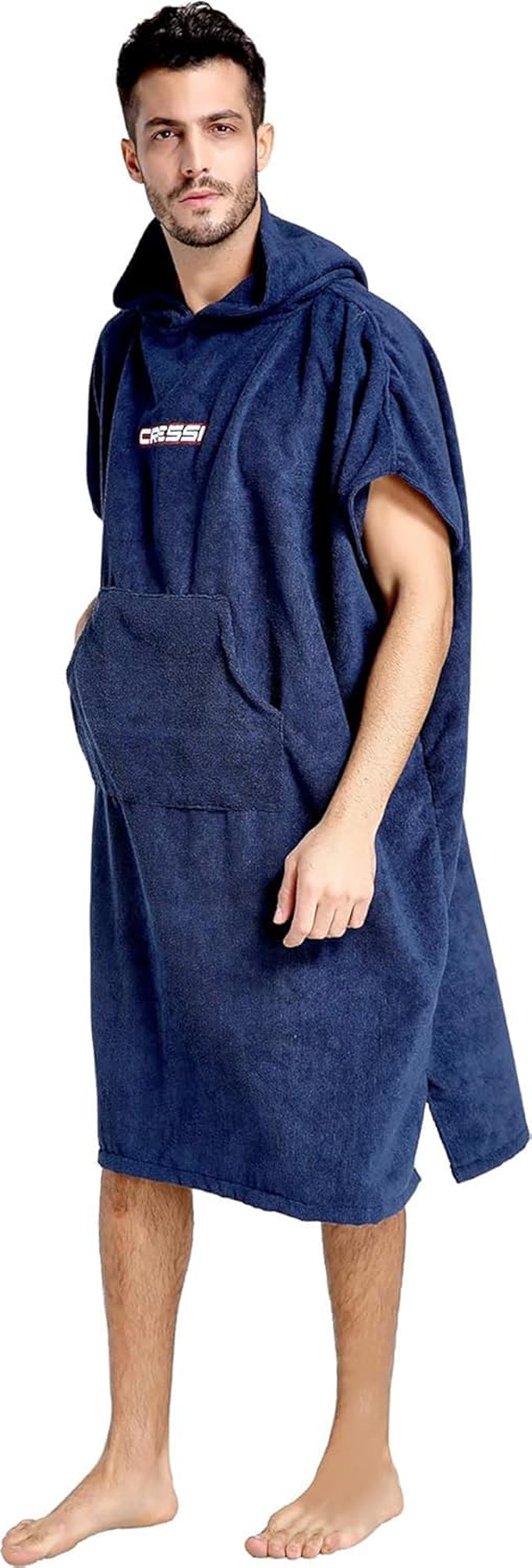 CRESSI Poncho Robe Blue Navy L/XL 92X118 Cm - Multifunktionaler Schutz Poncho Bademantel, Blau Navy, Unisex