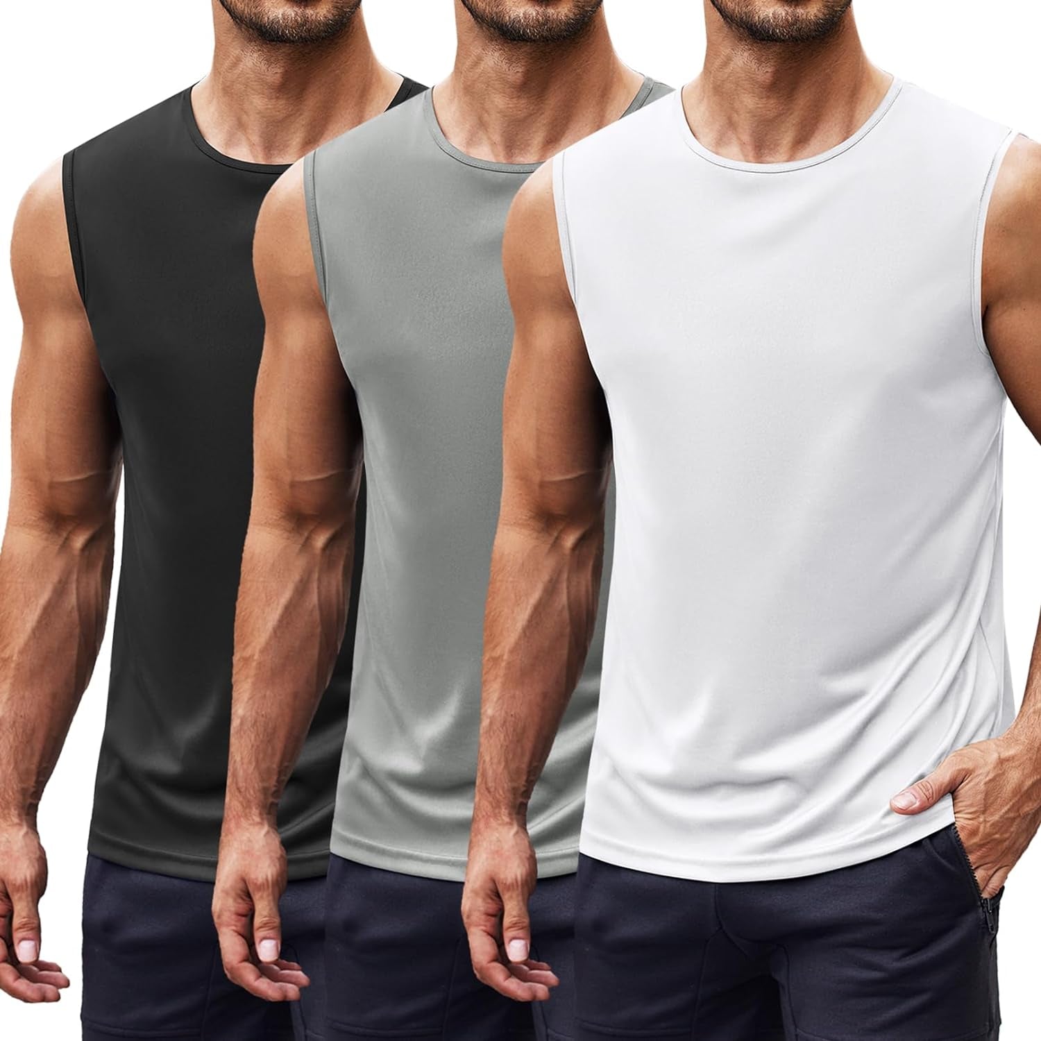 COOFANDY Tank Top Herren Ärmellos GMY T-Shirt Muskelshirts Schnelltrocknendes Bodybuilding Funktionsshirt Laufshirt Sport Shirts