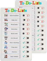 Checklist Board, Stick-On Task List, Reusable Memo Board for Children, Task Planner Children, Task List for Children (To-Do-Liste-2Pcs)