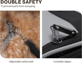 Pecute Große Katzen Rucksack Tragetasche Für Katzen & Kleine Hunde, Belüfteter & Robuster Haustier Rucksack Für Wandern, Camping, Reisen Leichtes, Ergonomisches Design, Grau