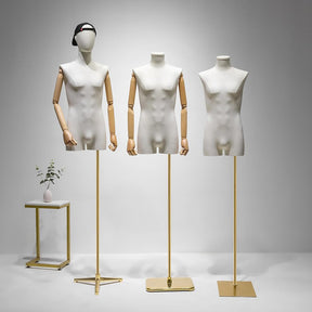 Männliche Schaufensterpuppe, Schneiderpuppe Männlich Mannequin Torso Mit Verstellbare Höhe, Büste Kleiderpuppe Männer Ganzkörper-Kleidung Für Maßschneiderei, Modedesign Und Herrenbekleidung