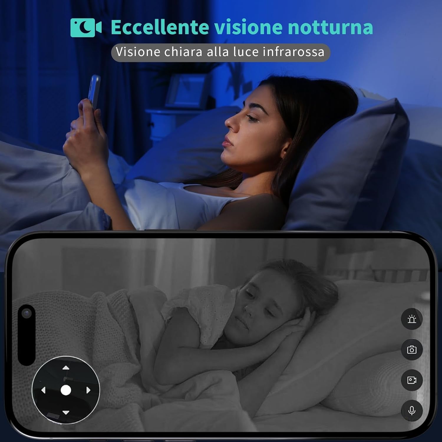 3K Wlan-Überwachungskamera, Überwachungskamera Innen Mit Nachtsicht, Bewegungserkennung, Zwei-Wege-Audio, 5G/2.4Ghz Wifi, Kompatibel Mit Alexa Und Google Home, 2 Stück