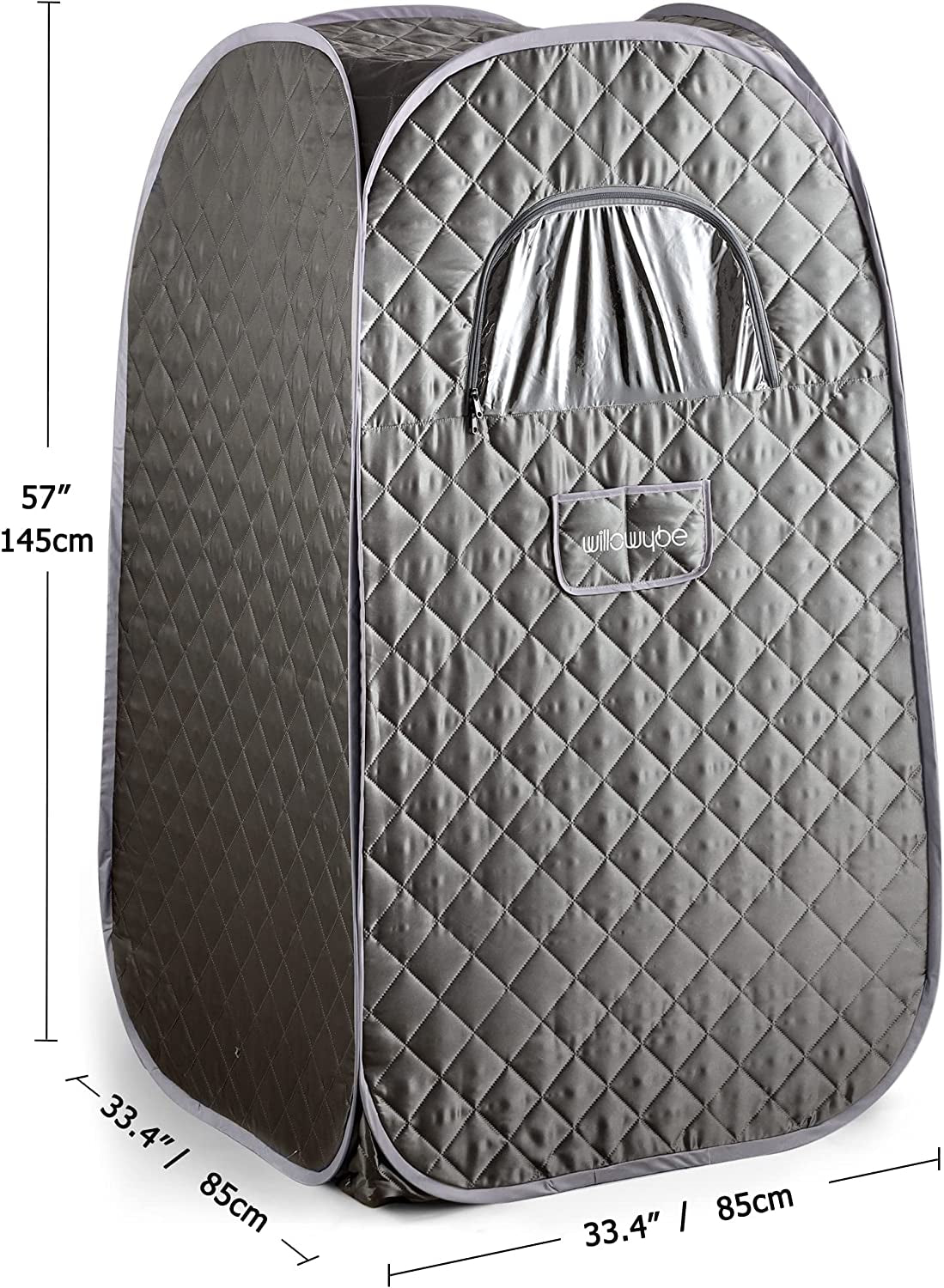 WILLOWYBE Tragbare Dampfbadsauna Mit Bluetooth-Steuerung, Dampfer, Körperzelt, Klappstuhl | Persönliches Heim-Spa