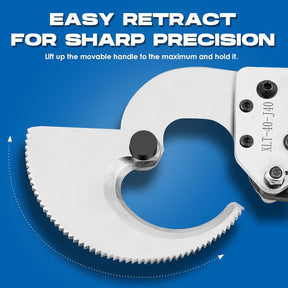 NEWTRY Ratschenkabel-Drahtschneider, Robust, Für Kupfer-Aluminium-Panzerkabel, Schneidet Bis Zu 300 Mm² Und 1000 Paar Kommunikationskabel Für Elektriker, Langlebig, Effizient, Einfache Handhabung