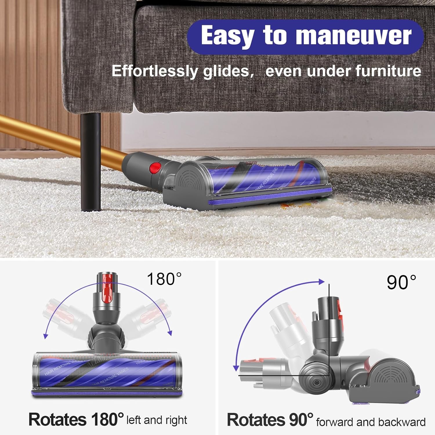 Ersatzteile Bürste Für Dyson V12 Detect Slim Anti-Verwirrung Bodendüse, Geeignet Für Hartholzböden Und Teppiche