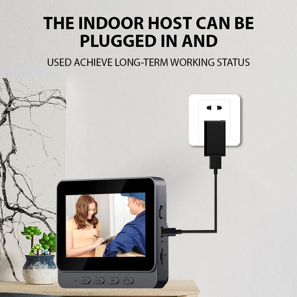 Irishom Visuelle Türklingel, Kabellos, Mit Ips-Display Von 10,9 Cm (4,3 Zoll), 2,4 G, Intelligente Videoüberwachung, High Definition, Bidirektional, Für Villa/Büro/Wohnung