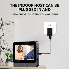 Irishom Visuelle Türklingel, Kabellos, Mit Ips-Display Von 10,9 Cm (4,3 Zoll), 2,4 G, Intelligente Videoüberwachung, High Definition, Bidirektional, Für Villa/Büro/Wohnung