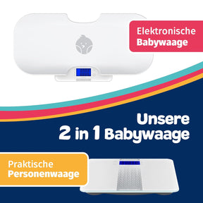 Homekidsworld Kombi-Waage Für Babys Und Erwachsene: Präzise Waage Für Babys Und Erwachsene, Personenwaage Digital Mit 50G Genauigkeit Von 0-180 Kg -, Körperwaage Ideal Für Neugeborene Als Babywaage