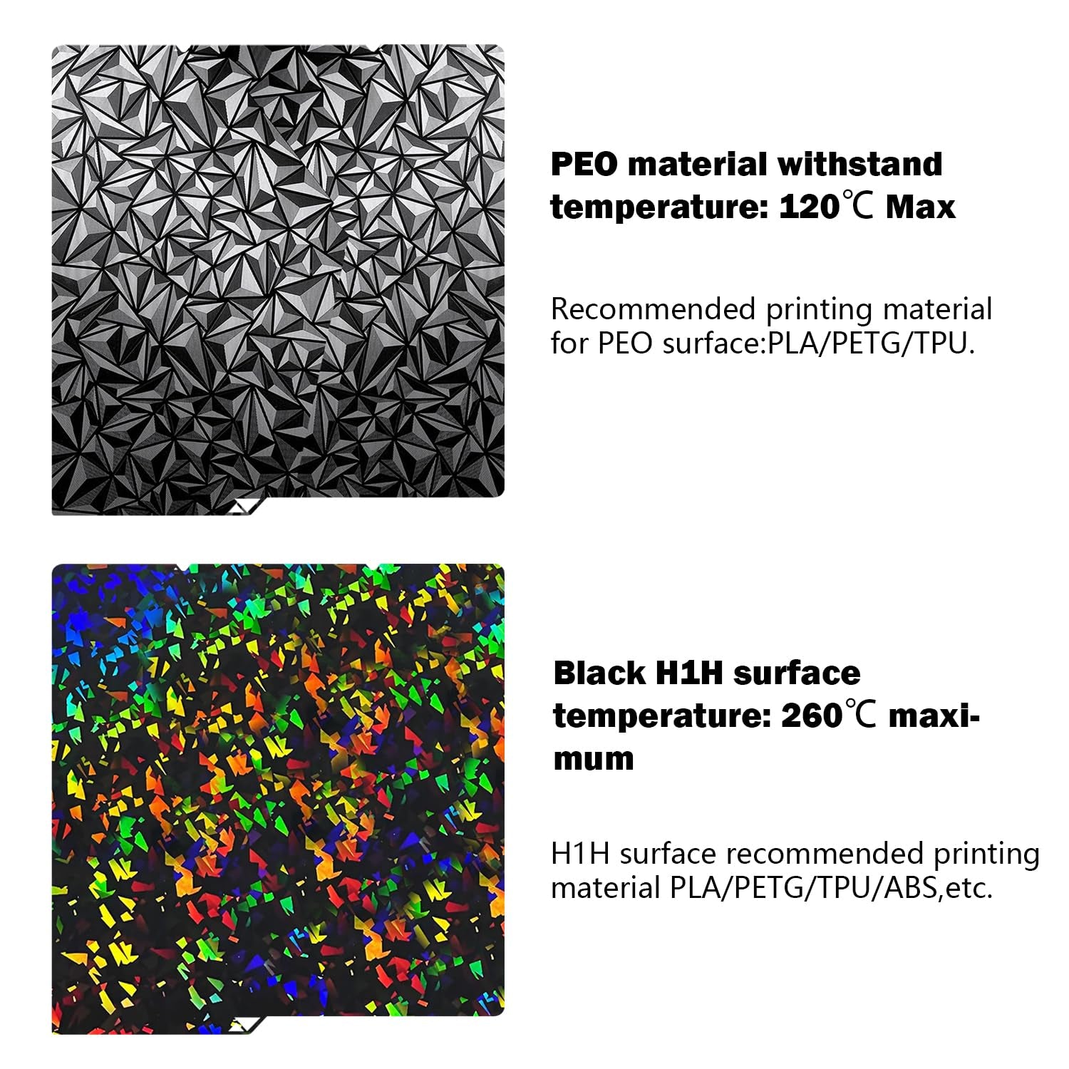 Kobra S1 Bauplatte 264 X276Mm Bauplatte Kobra S1 Combo Blatt Kobra S1 Federstahlblech Trümmer H1H +Diamant PEO Plattform Entfernbares Beheiztes Bett Für Anycubic 3D Drucker