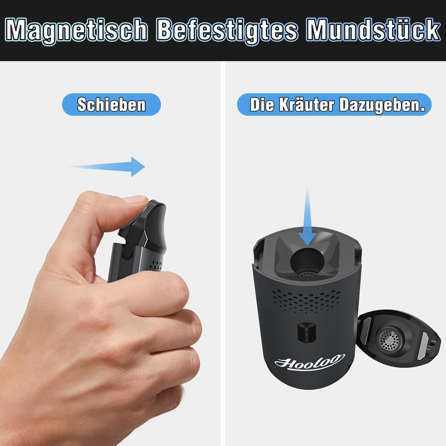 Kräuter Vaporizer, Premium Tragbarer Verdampfer Kräuter Schnelle Erwärmung, Außergewöhnlichen Dampf Vaporizer, 20S Heizzeit, Einfache Reinigung