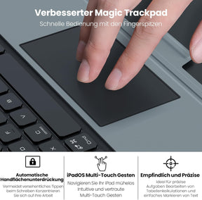 Nillkin Ipad Pro 13 Zoll (M4, 2024) Hülle Mit Tastatur, Robuste Tastaturhülle Mit Kamerabedeckung,Verstellbar, Abnehmbar,Magischem Trackpad, 7-Farben-Hintergrundbeleuchtung,Schwarz