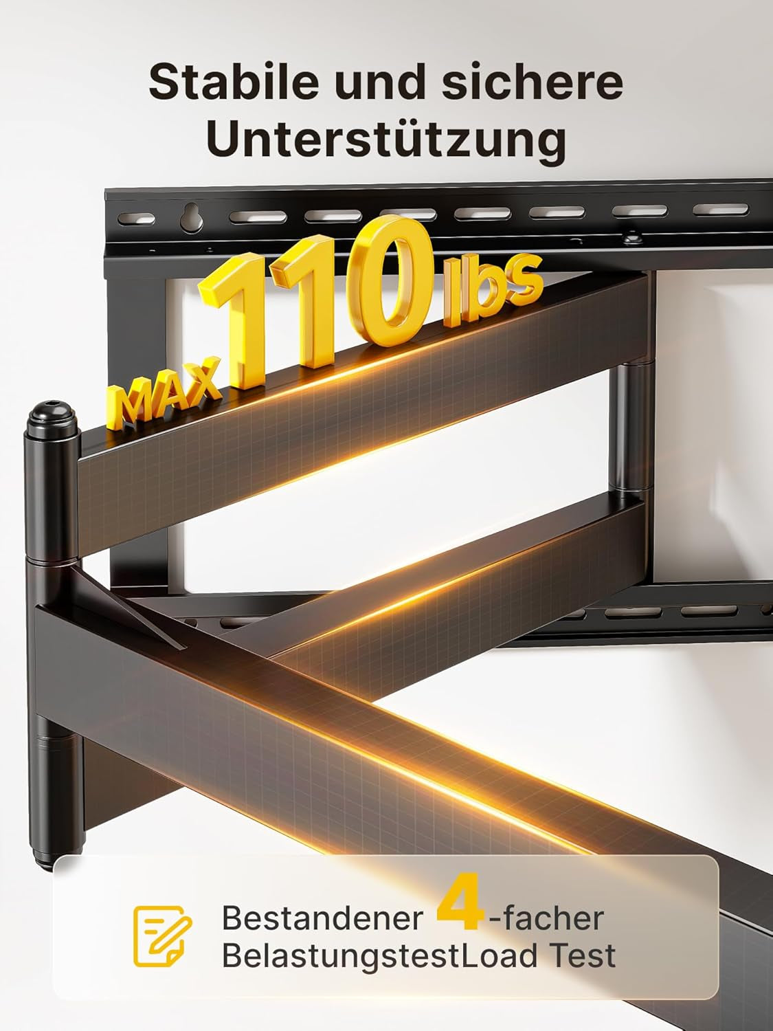 Montek Langarm-Tv-Wandhalterung Für Die Meisten 43-80-Zoll-Fernseher, Ausziehbare 42-Zoll-Tv-Wandhalterung, Schwenk- Und Neigbar, Passend Für Max. VESA 600 X 400 Mm, Bis Zu 50 Kg