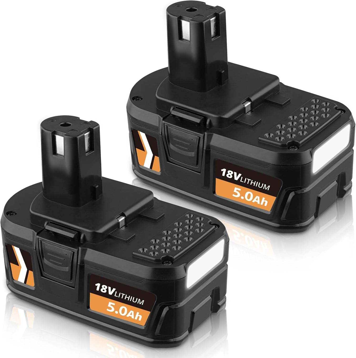 P108 18V 5.0Ah Ersatzakku Für Ryobi 18V P108 Ersatzakkus Für Akku-Werkzeuge P108 P102 P103 P104 P105 P107 P109 P122 Batterie 2 Stück