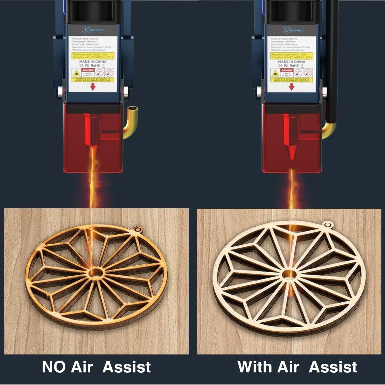 Air Assist Laser, 18L/Min Luftpumpe Für Lasergravierer Mit Speed ​​Control, Laserpumpe Für Gravur Schneide Maschine, Kompatibel Mit S9/S10/A5 PRO/A10 PRO/TTS-55 PRO, Luftstromkontroll