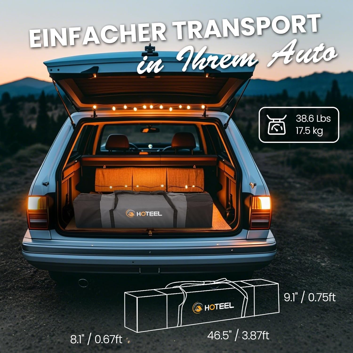 Hoteel Pop-Up-Zelt Für Partys Mit 4 Sandsäcken, 4 Seilen, 4 Heringen Und Gewelltem Rand, Ez-Setup Für Eine Person, Verdickte 0,6 Mm Kreuzrohre Für Zusätzliche Höhe, 310 Cm Modell Für Reichlich