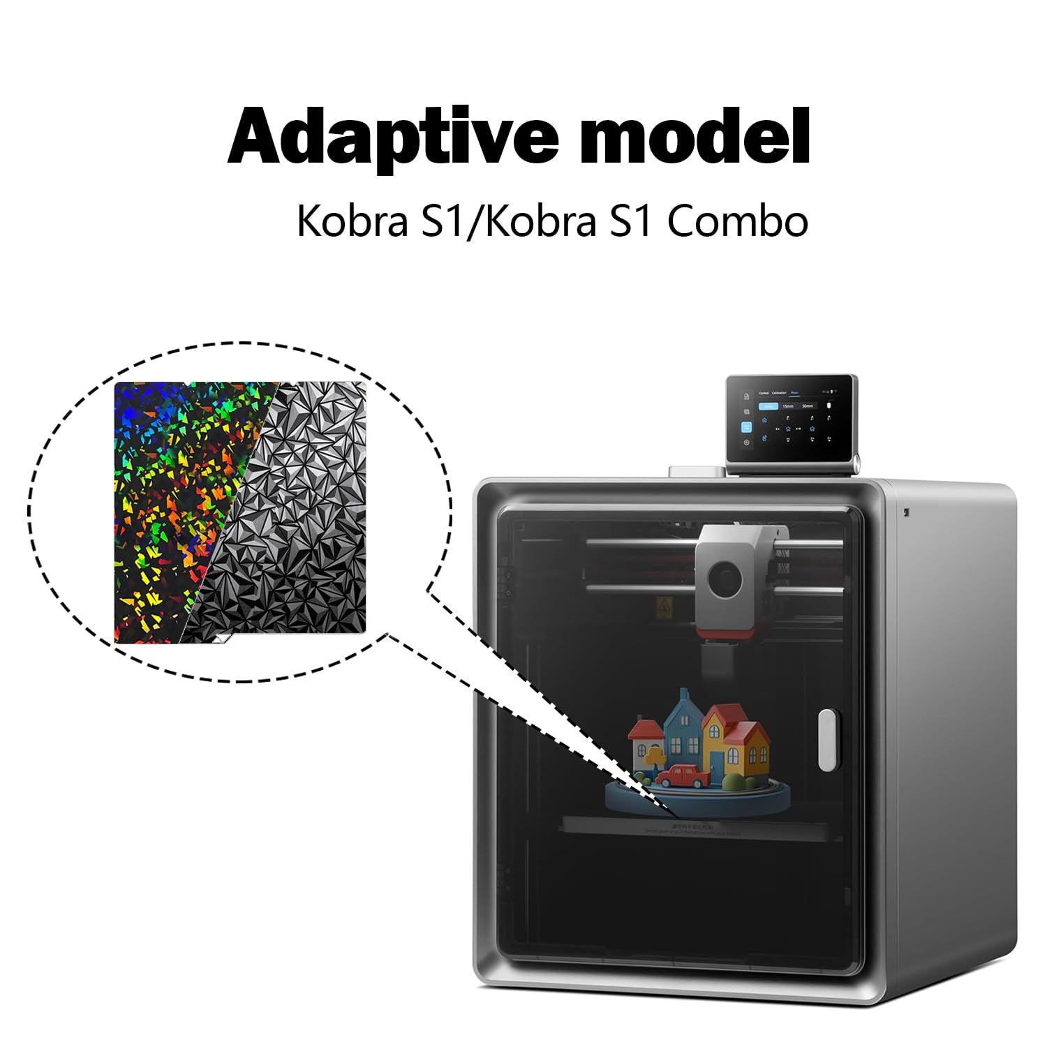 Kobra S1 Bauplatte 264 X276Mm Bauplatte Kobra S1 Combo Blatt Kobra S1 Federstahlblech Trümmer H1H +Diamant PEO Plattform Entfernbares Beheiztes Bett Für Anycubic 3D Drucker
