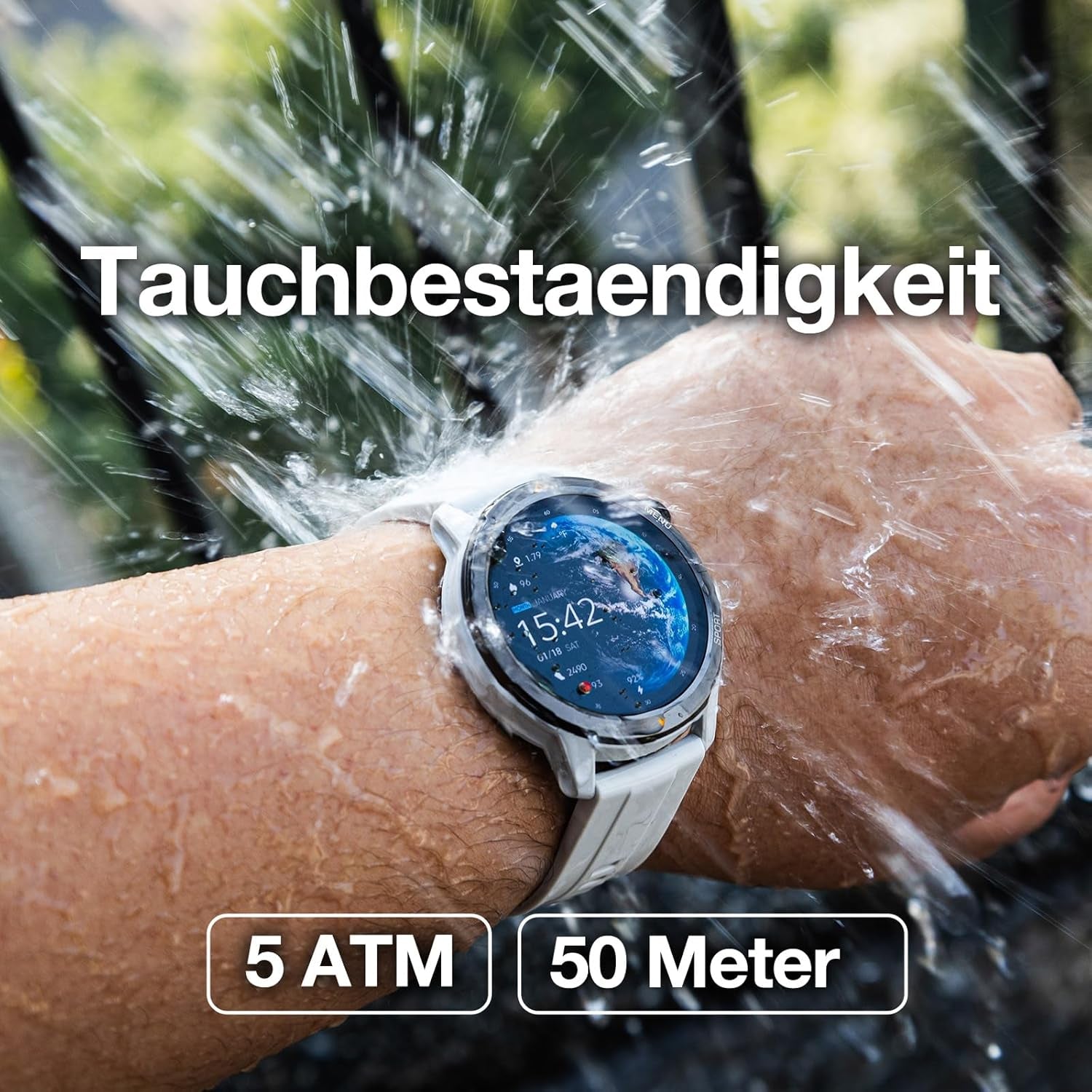 Legion GPS Smartwatch Damen -1.43‘’ AMOLED Display,100+ Sportmodi,5Atm Wasserdicht Fitnessuhr Mit 24/7 Herzfrequenz,Schlafmonitor Für Android Ios