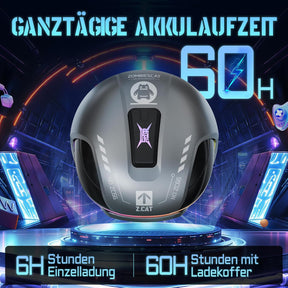 Kopfhörer Kabellos Bluetooth, Noise Cancelling Kopfhoerer, Bluetooth Kopfhörer Mit Tiefen Bässen, Kabellose Bluetooth 5.4, Rgb-Licht, in Ear Kopfhörer Für Android Ios, B5 Grau