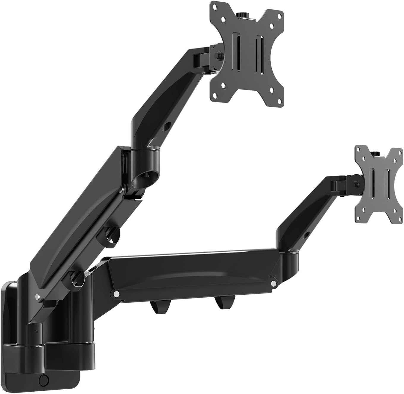 Monitor Wandhalterung 2 Monitore Für 17-32 Zoll Bildschirm, Monitorhalterung 2 Monitore Wand Mit Höhenverstellbar Neigbar Schwenkbar, Unterstützung Monitor Bis Zu 9 KG Pro Arm, VESA 75X75/100X100