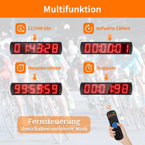 Countdown Timer, Stoppuhr Für Wettbewerbe, 5 Zoll Gym Timer Mit Stativ, Stoppuhr Sport Mit Fernbedienung, 6 Stelliges Digitales Led Display Digital Uhr, Stoppuhr Digital Für Home Gym Garage