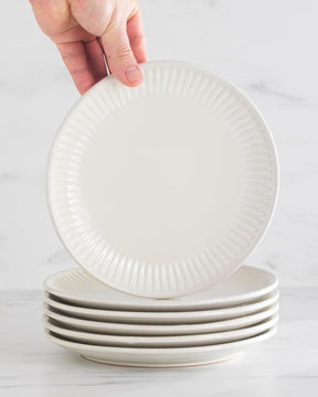 Kaffeetassen 6Er Set Hygge Serie - Premium Steingut Tassen, Spülmaschinen- Und Mikrowellenfest, Kratzfest - Stylishes Tee- Und Kaffeebecher Set - Elegantes Gerilltes Geschirr in Beige