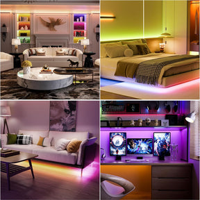 WIFI COB RGB LED Streifen 6M,Farbe Wechsel Dimmbar LED Band Licht Dc24V,Smart Funktioniert Mit Tuya/Alexa/Google Assistant,Mehrfarbiges Flexibles LED Strip Light Für TV,DIY Dekoration