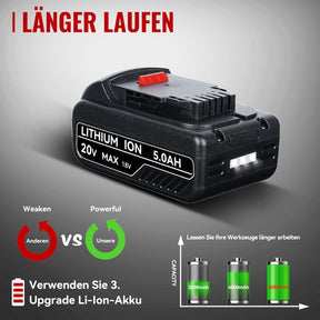 5000Mah DCB200 Li-Ion Ersatzakku Für Dewalt 18V Akku 20V Max DCB180 DCB181 DCB182 DCB201 DCB203 DCB200 Mit Led-Anzeige Ersatzakku Für Dewalt Akku 18V DCD/DCF/DCG Serie Akku-Elektrowerkzeuge