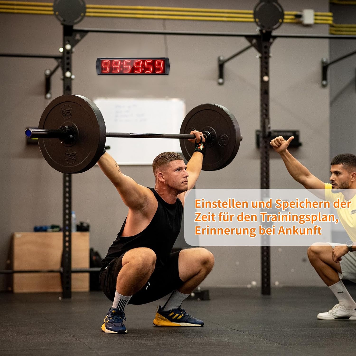 Countdown Timer, Stoppuhr Für Wettbewerbe, 5 Zoll Gym Timer Mit Stativ, Stoppuhr Sport Mit Fernbedienung, 6 Stelliges Digitales Led Display Digital Uhr, Stoppuhr Digital Für Home Gym Garage