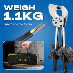 NEWTRY Ratschenkabel-Drahtschneider, Robust, Für Kupfer-Aluminium-Panzerkabel, Schneidet Bis Zu 300 Mm² Und 1000 Paar Kommunikationskabel Für Elektriker, Langlebig, Effizient, Einfache Handhabung