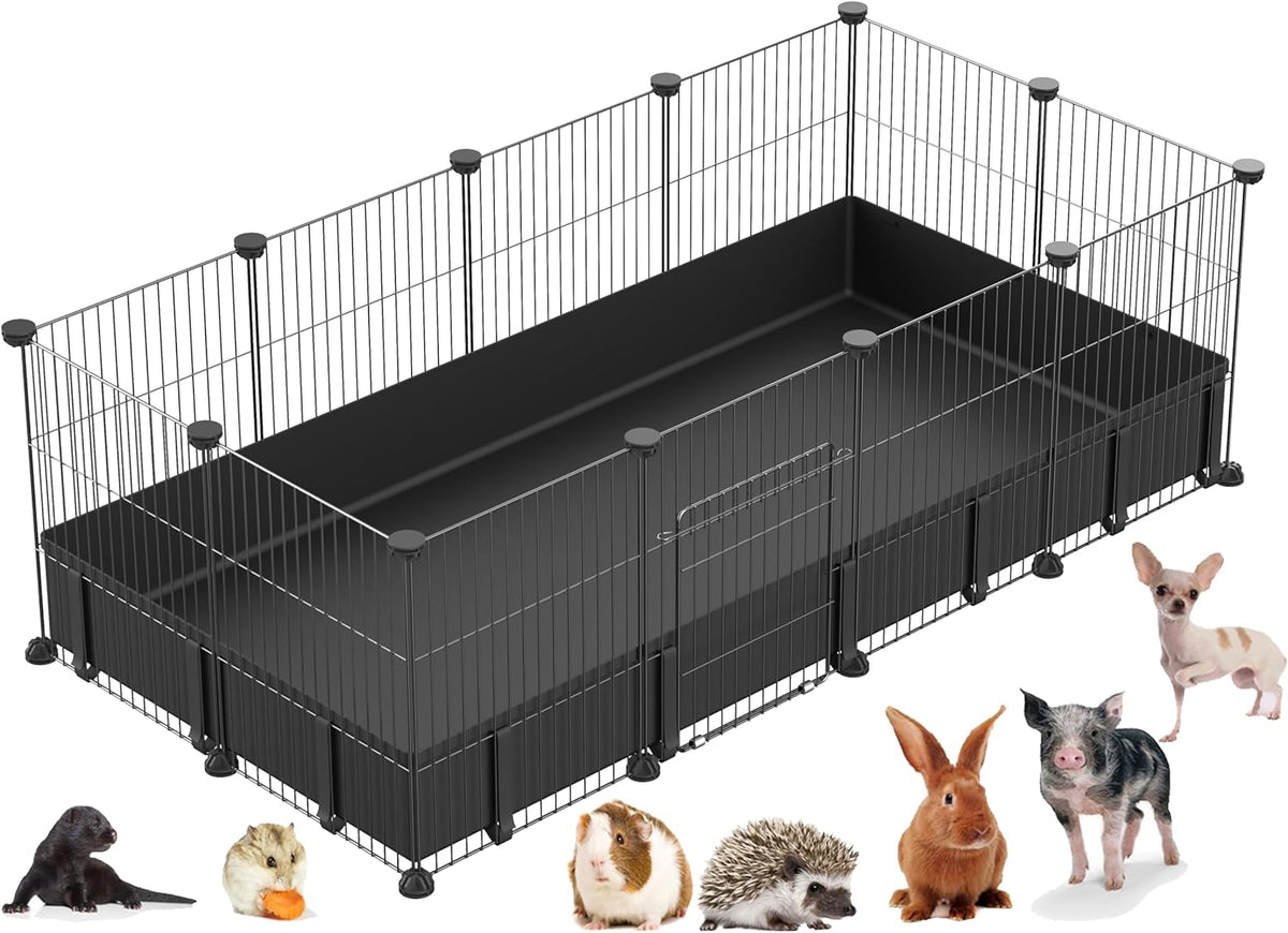 PILIN Kaninchengehege, Metallzaun, Drahtkäfig Mit Wasserdichter Matte, DIY Montage Von Verschiedenen Größen Von Metalldrahtkäfig 30X38 12Pcs