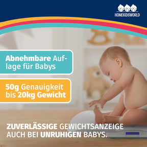 Homekidsworld Kombi-Waage Für Babys Und Erwachsene: Präzise Waage Für Babys Und Erwachsene, Personenwaage Digital Mit 50G Genauigkeit Von 0-180 Kg -, Körperwaage Ideal Für Neugeborene Als Babywaage