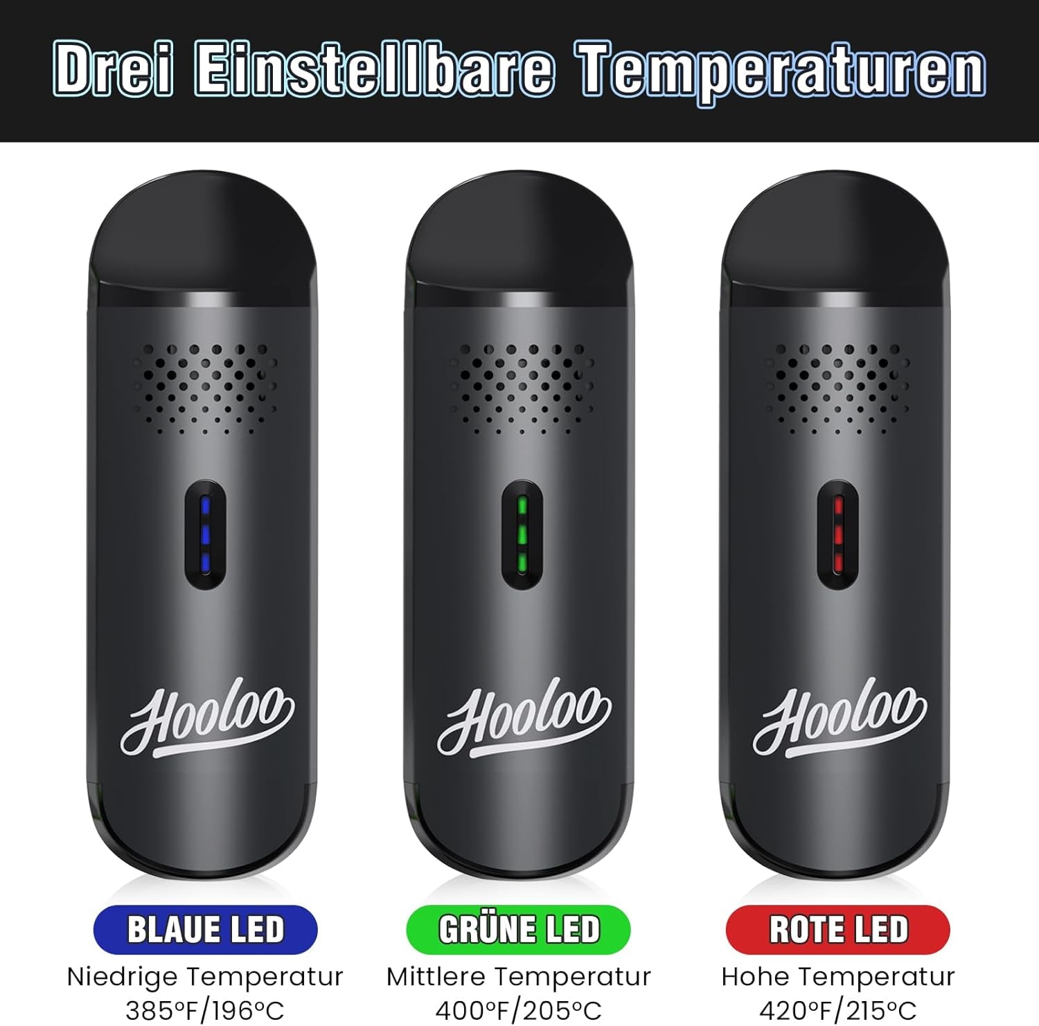 Kräuter Vaporizer, Premium Tragbarer Verdampfer Kräuter Schnelle Erwärmung, Außergewöhnlichen Dampf Vaporizer, 20S Heizzeit, Einfache Reinigung