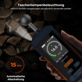 Feuchtigkeitsmessgerät, GOYOJO Holzfeuchtemessgerät Mit Lcd-Bildschirm Und Akustischem Alarm, Wiederaufladbare Feuchtigkeitsmesser Für Holz Brennholz Und Papier, Nachweis Von 5 Bis 40 Mm
