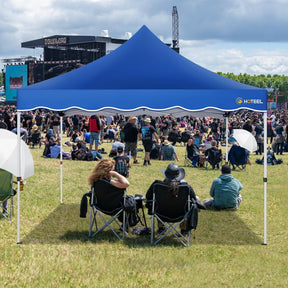 Hoteel Pop-Up-Zelt Für Partys Mit 4 Sandsäcken, 4 Seilen, 4 Heringen Und Gewelltem Rand, Ez-Setup Für Eine Person, Verdickte 0,6 Mm Kreuzrohre Für Zusätzliche Höhe, 310 Cm Modell Für Reichlich