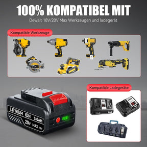 5000Mah DCB200 Li-Ion Ersatzakku Für Dewalt 18V Akku 20V Max DCB180 DCB181 DCB182 DCB201 DCB203 DCB200 Mit Led-Anzeige Ersatzakku Für Dewalt Akku 18V DCD/DCF/DCG Serie Akku-Elektrowerkzeuge